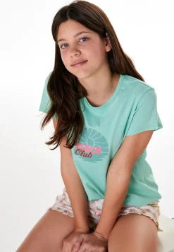 Schlafanzug kurz Beach Club blaugrün - Nightwear