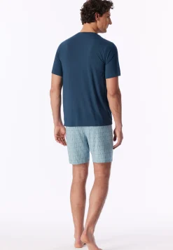 Schlafanzug kurz deep blue - Long Life Soft