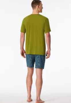 Schlafanzug kurz grasgrün - Long Life Soft