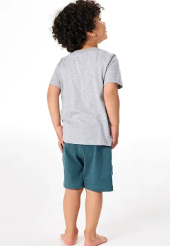 Schlafanzug kurz grau-meliert - Kids Nightwear