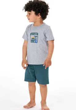 Schlafanzug kurz grau-meliert - Kids Nightwear
