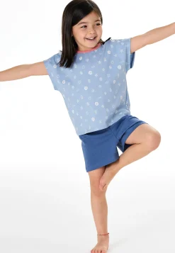 Schlafanzug kurz Muscheln hellblau - Kids Nightwear