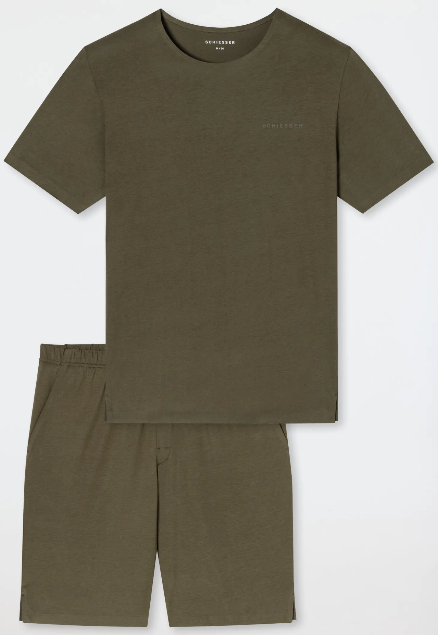 Schlafanzug kurz oliv - Modern Bonded