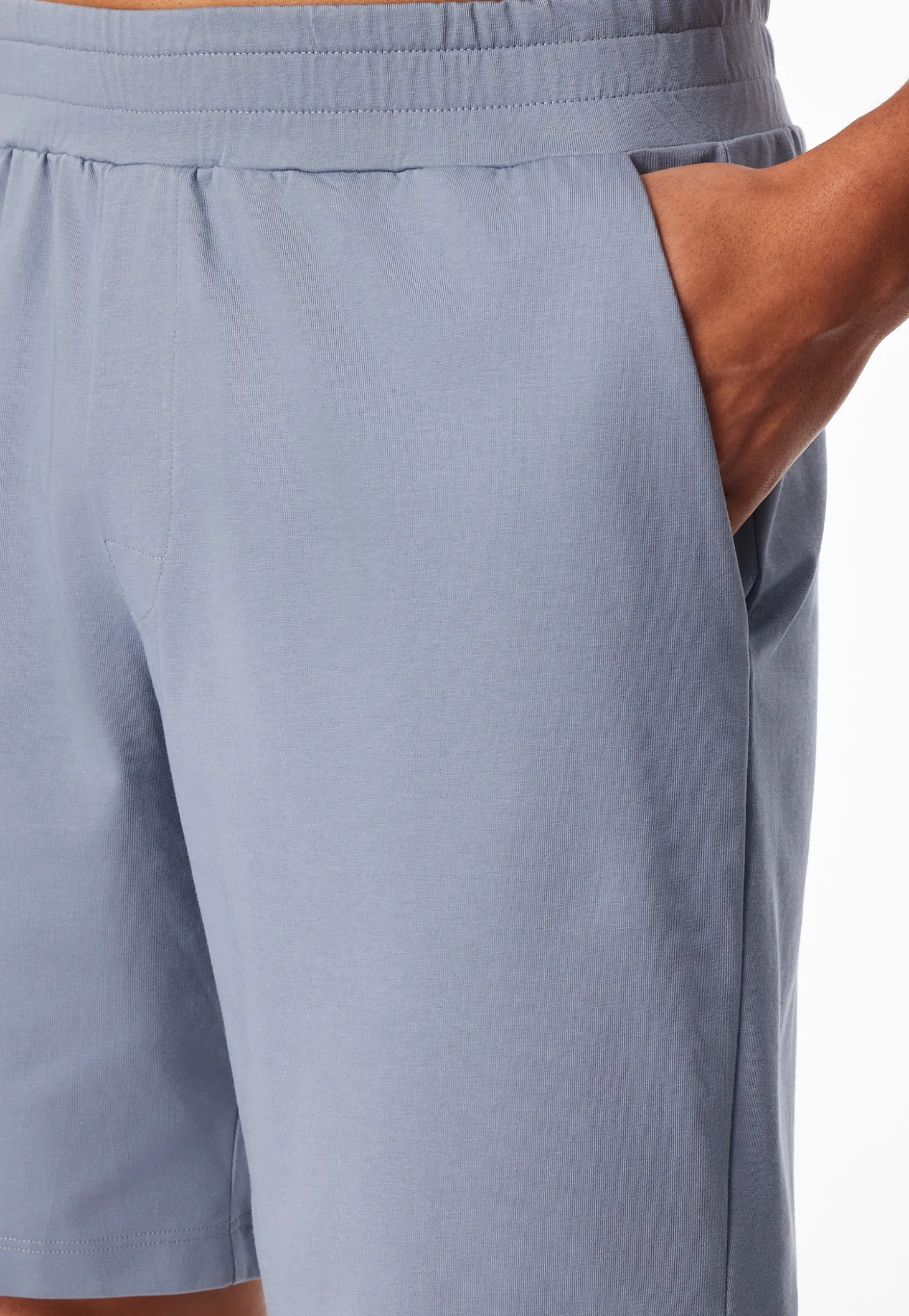 Schlafanzug kurz oversized ärmellos blaugrau - Modern Nightwear