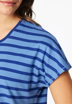 Schlafanzug kurz Ringel aqua - Casual Essentials