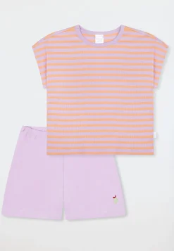 Schlafanzug kurz Ringel orchid - Kids Nightwear