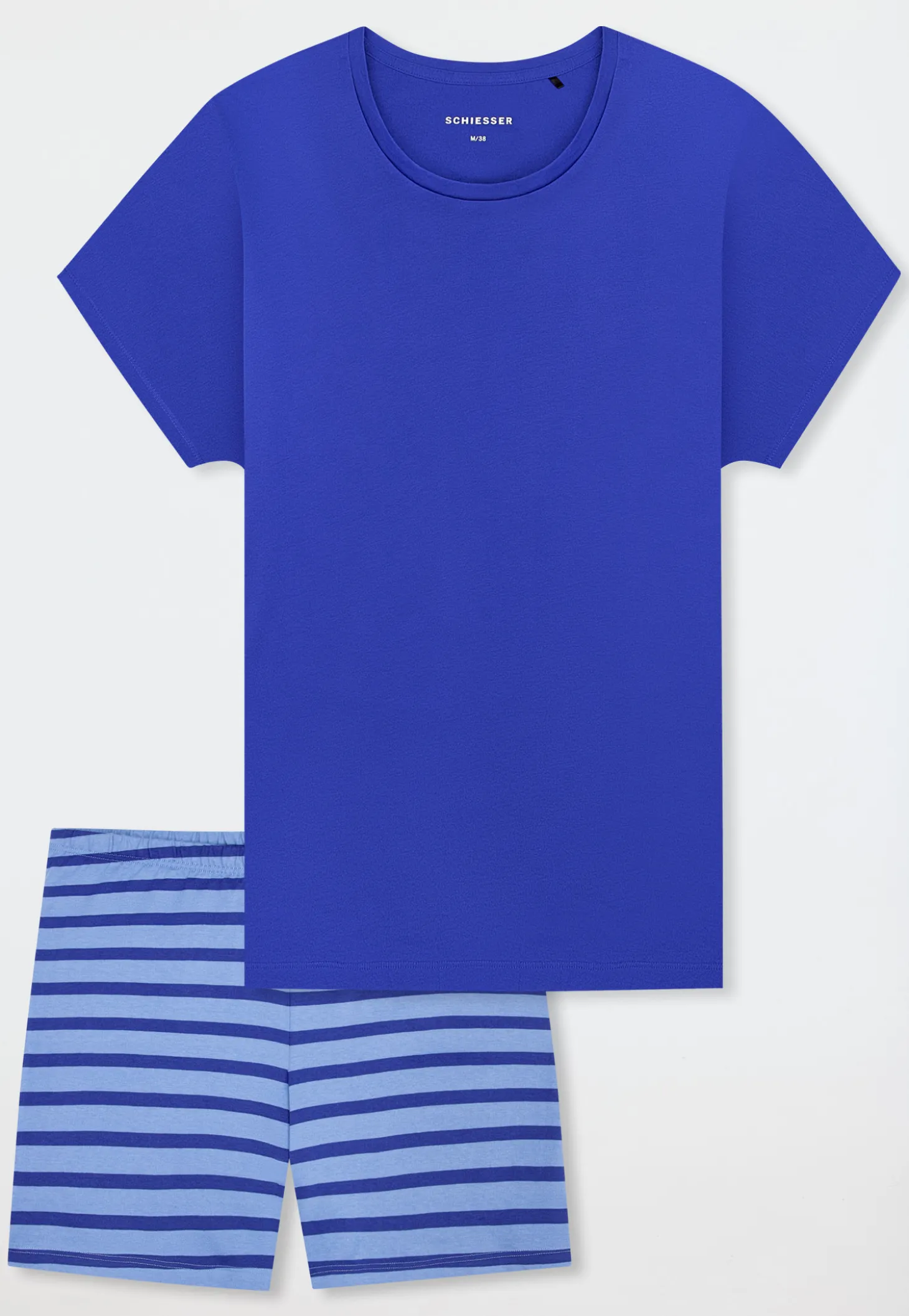 Schlafanzug kurz Ringel royal - Casual Essentials