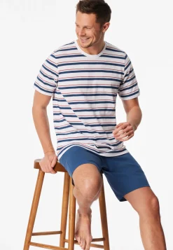Schlafanzug kurz Ringel weiß - Casual Nightwear