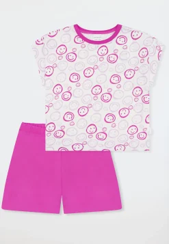 Schlafanzug kurz Smileys off-white - Kids Nightwear
