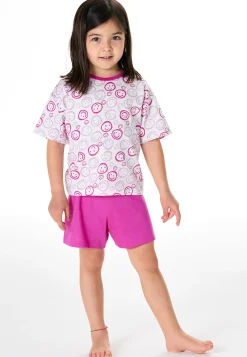 Schlafanzug kurz Smileys off-white - Kids Nightwear