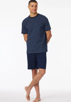 Schlafanzug kurz Streifen admiral - Casual Essentials