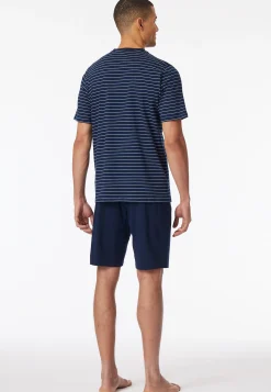 Schlafanzug kurz Streifen admiral - Casual Essentials