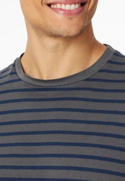 Schlafanzug kurz Streifen anthrazit - Casual Essentials