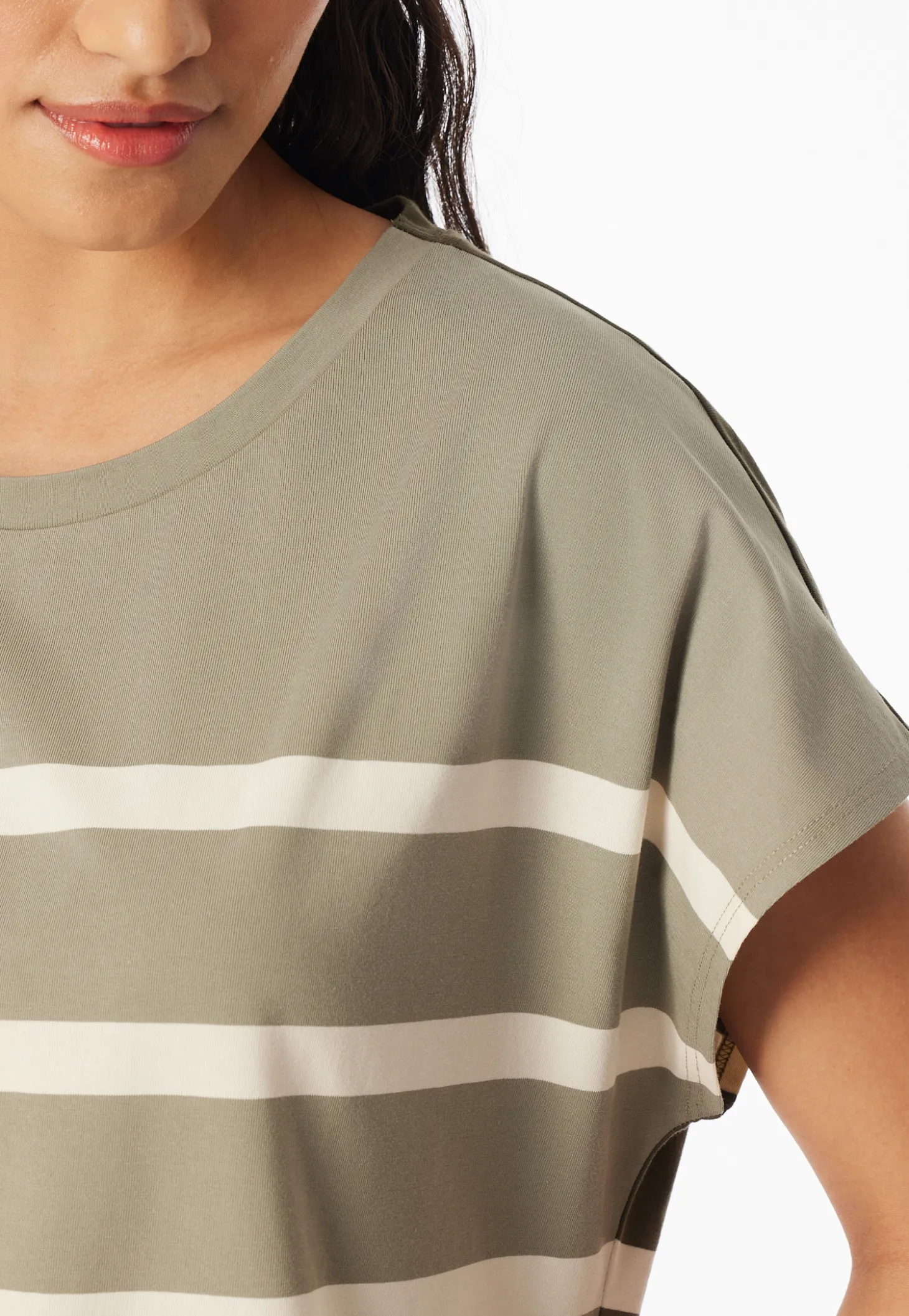 Schlafanzug kurz Streifen jade - Casual Nightwear