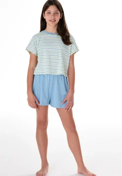 Schlafanzug kurz Streifen pearl - Teens Nightwear