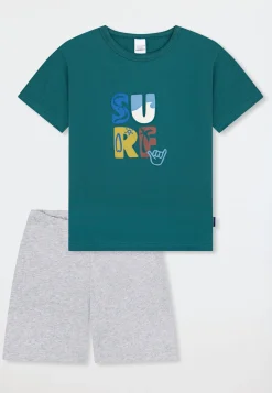Schlafanzug kurz Surf grün - Kids Nightwear