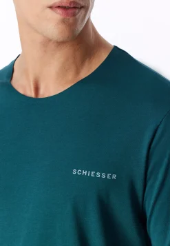 Schlafanzug kurz tiefseegrün - Modern Bonded