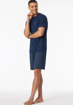 Schlafanzug kurz V-Ausschnitt admiral - Casual Essentials