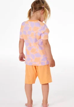 Schlafanzug kurz Zitronen pfirsichorange - Kids Nightwear