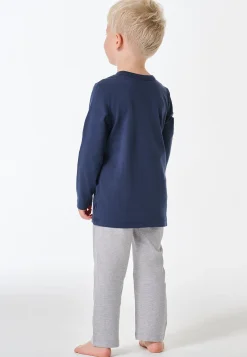 Schlafanzug lang Auto dunkelblau - Kids Nightwear