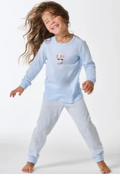 Schlafanzug lang Bündchen Ringel air - Kids Nightwear