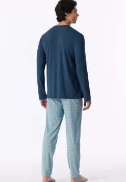Schlafanzug lang deep blue - Long Life Soft