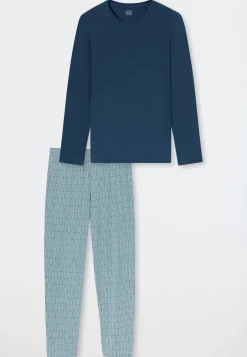 Schlafanzug lang deep blue - Long Life Soft