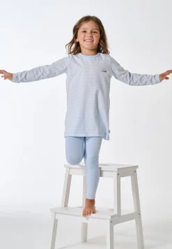 Schlafanzug lang gestreift blau - Kids Nightwear
