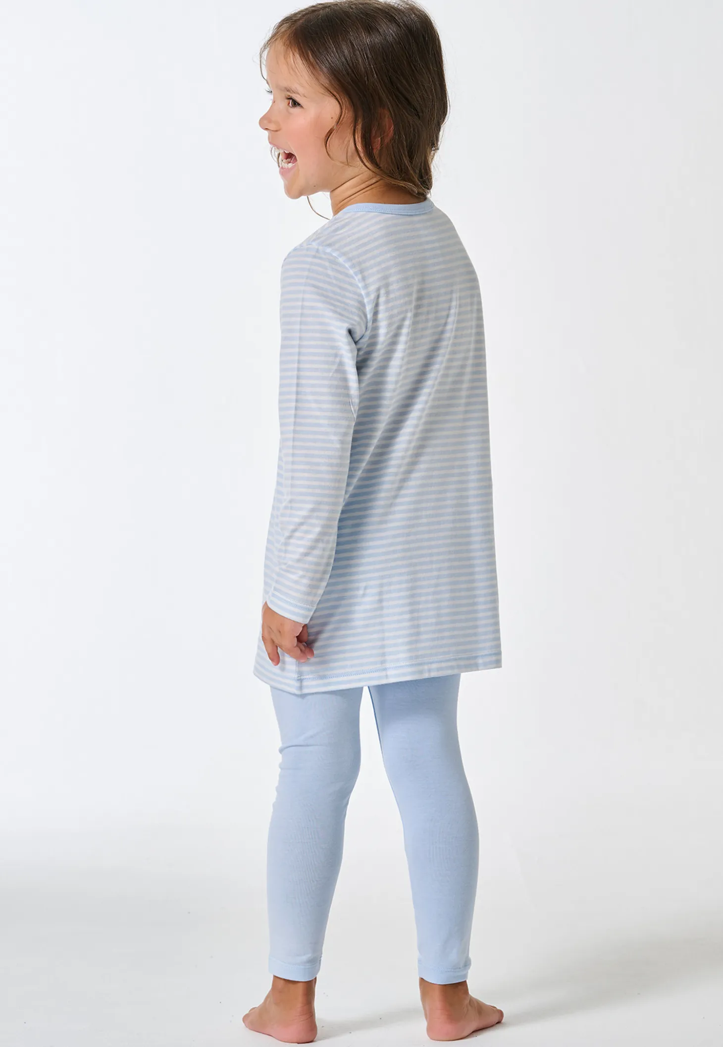Schlafanzug lang gestreift blau - Kids Nightwear