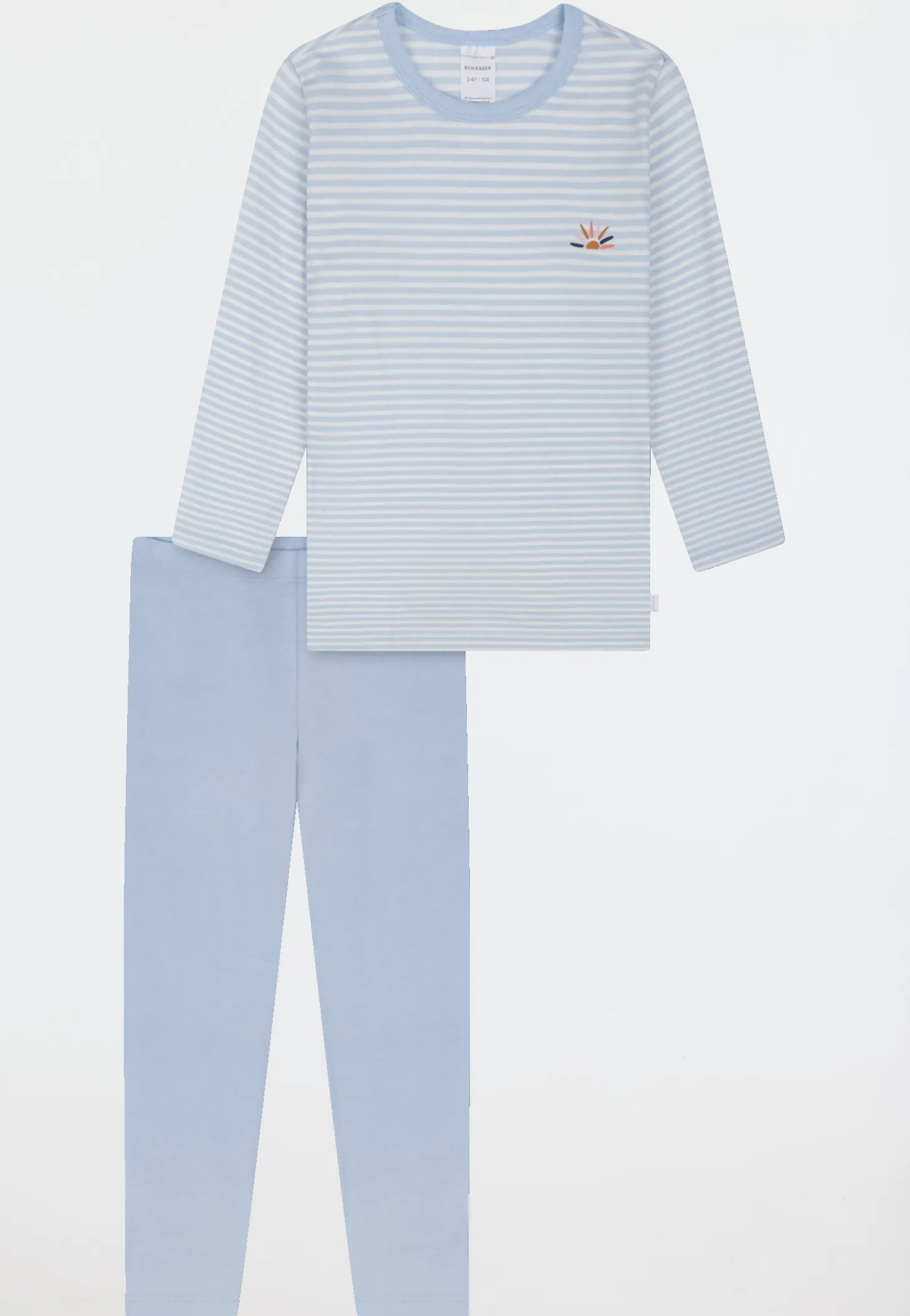 Schlafanzug lang gestreift blau - Kids Nightwear