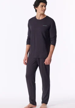 Schlafanzug lang graphit - Modern Bonded