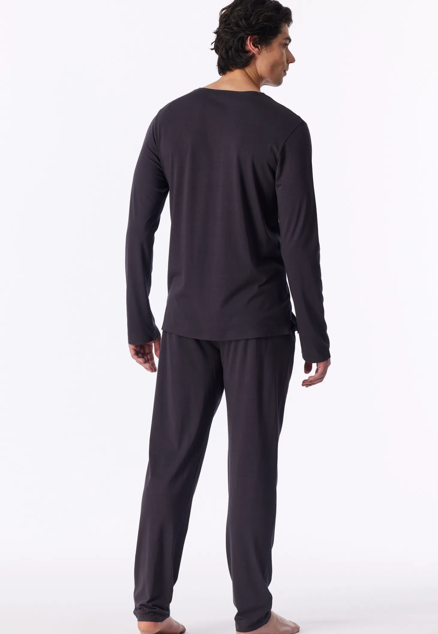 Schlafanzug lang graphit - Modern Bonded