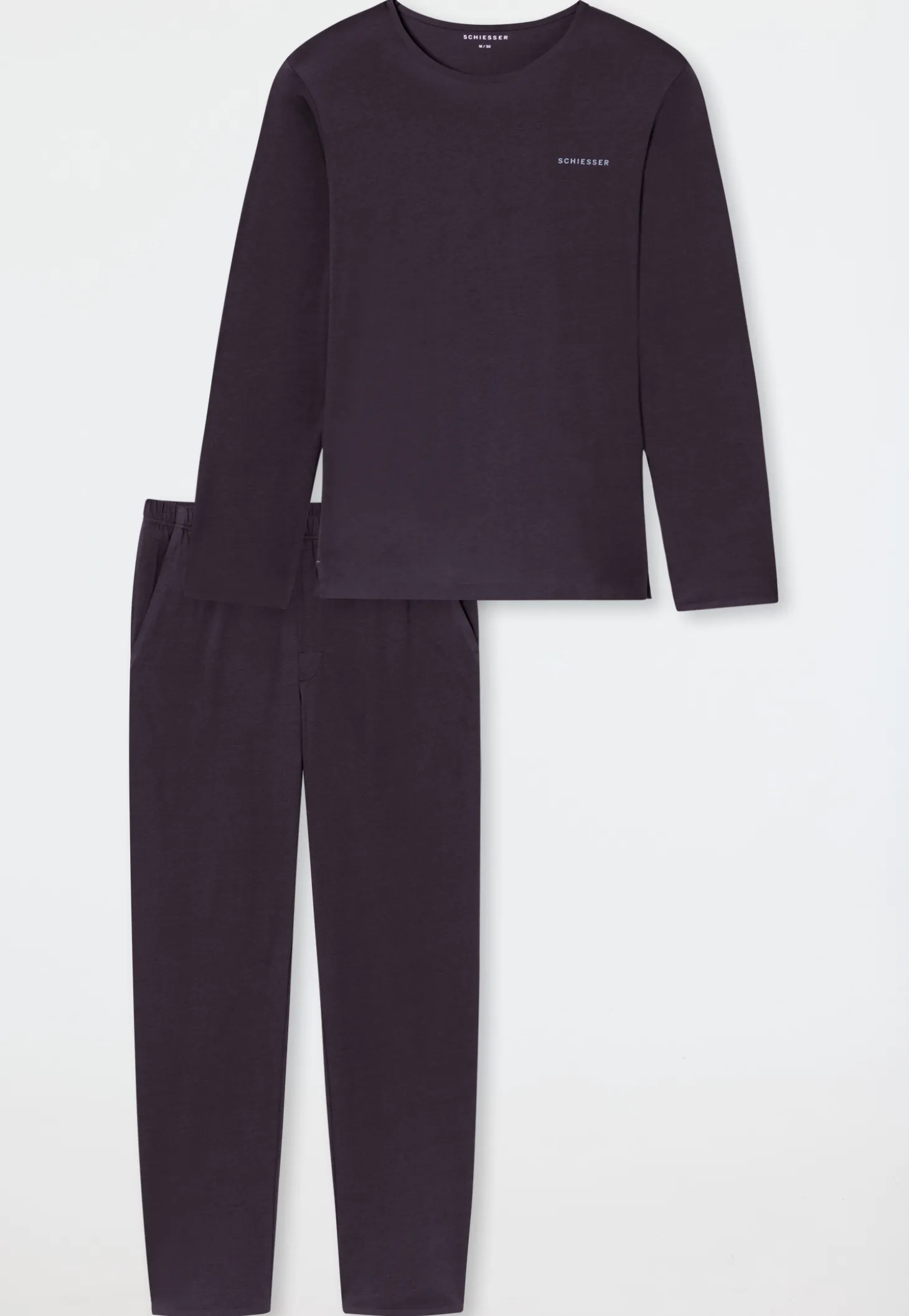 Schlafanzug lang graphit - Modern Bonded