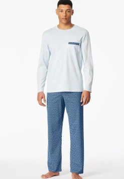 Schlafanzug lang hellblau - Comfort Nightwear