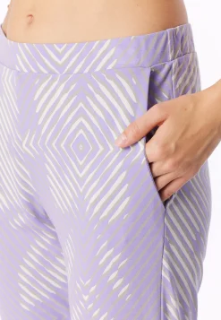 Schlafanzug lang Interlock Bündchen orchid - Modern Nightwear
