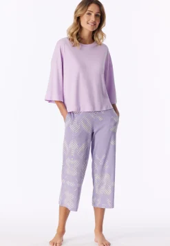 Schlafanzug 3/4-lang Interlock orchid - Modern Nightwear