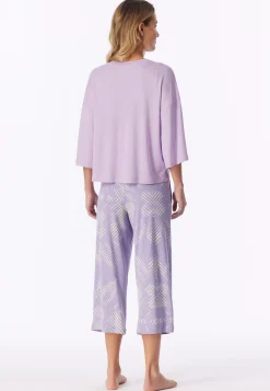 Schlafanzug 3/4-lang Interlock orchid - Modern Nightwear