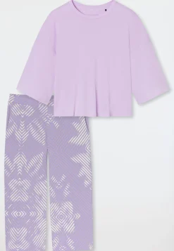 Schlafanzug 3/4-lang Interlock orchid - Modern Nightwear