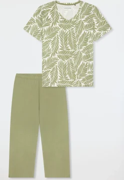 Schlafanzug 3/4-lang linde - Comfort Essentials