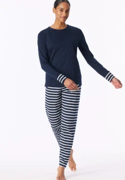 Schlafanzug lang nachtblau - Casual Essentials