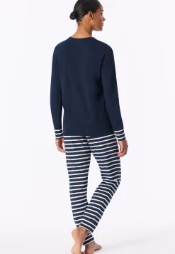 Schlafanzug lang nachtblau - Casual Essentials