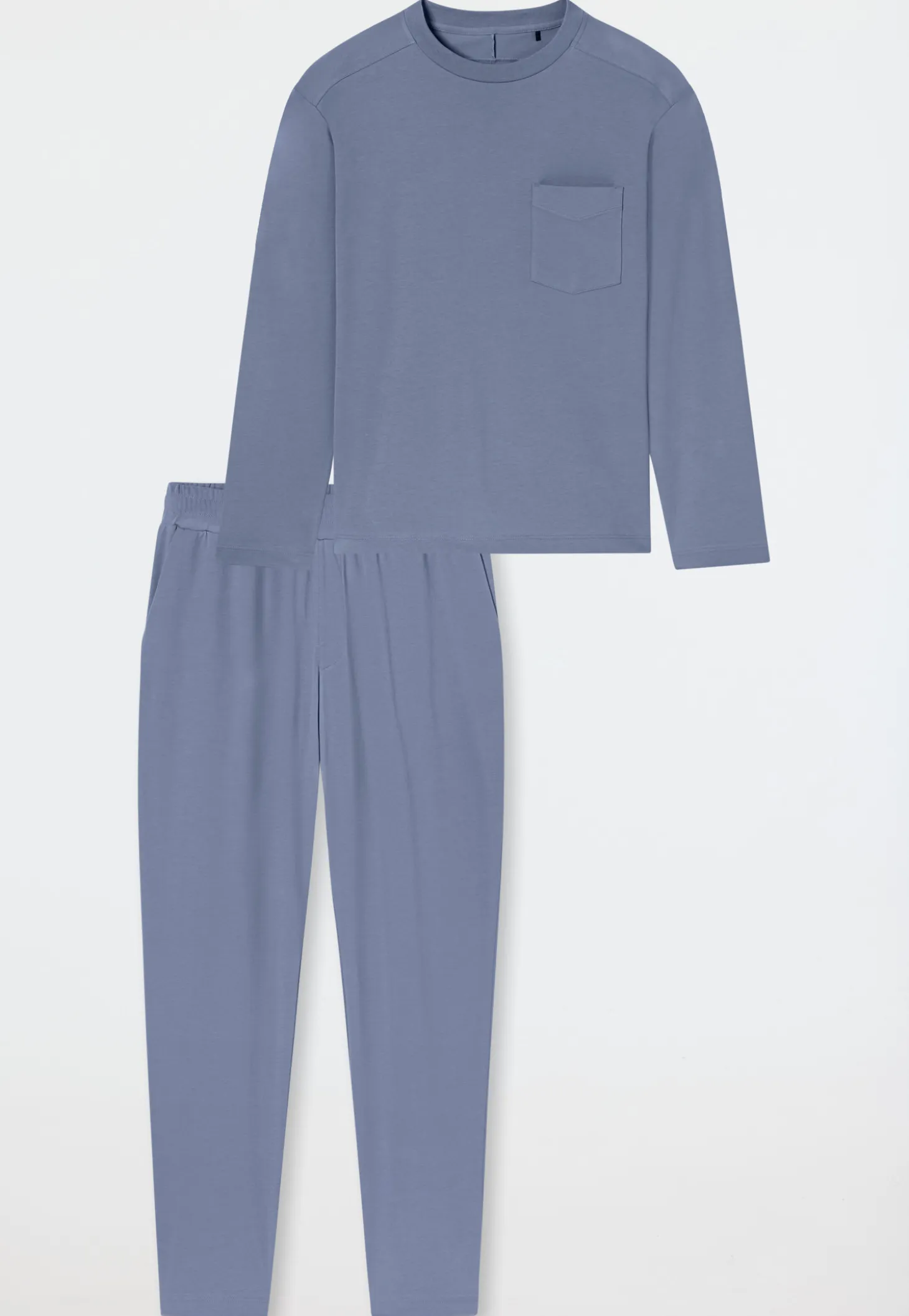 Schlafanzug lang oversized blaugrau - Modern Nightwear