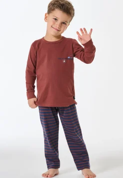 Schlafanzug lang Ringel nougat - Kids Nightwear