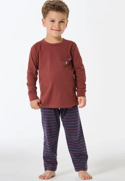 Schlafanzug lang Ringel nougat - Kids Nightwear