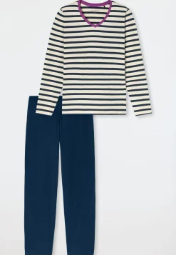 Schlafanzug lang Ringel seasalt - Casual Essentials