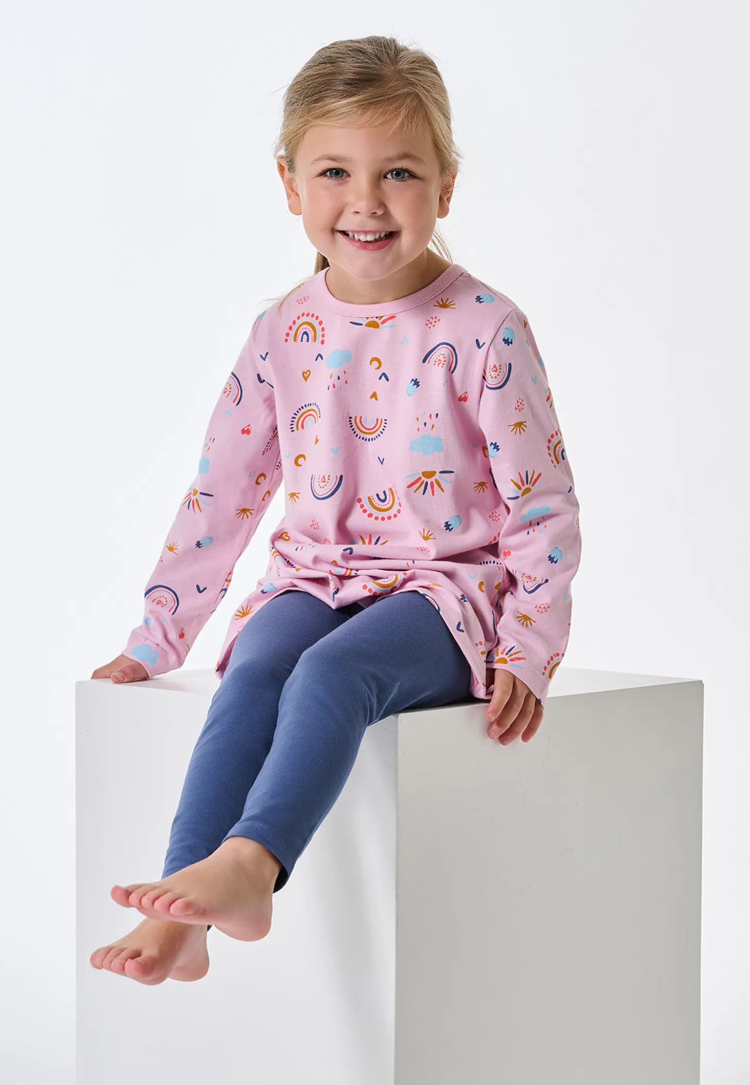 Schlafanzug lang rosa - Kids Nightwear