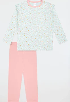 Schlafanzug lang Rüschen Herzchen multicolor - Kids Nightwear