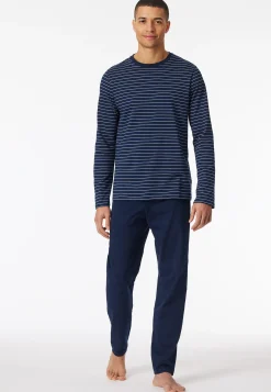Schlafanzug lang Streifen admiral - Casual Essentials