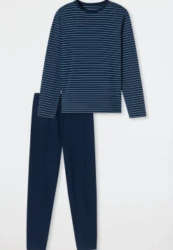 Schlafanzug lang Streifen admiral - Casual Essentials
