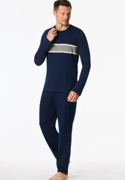 Schlafanzug lang Streifen admiral - Casual Essentials